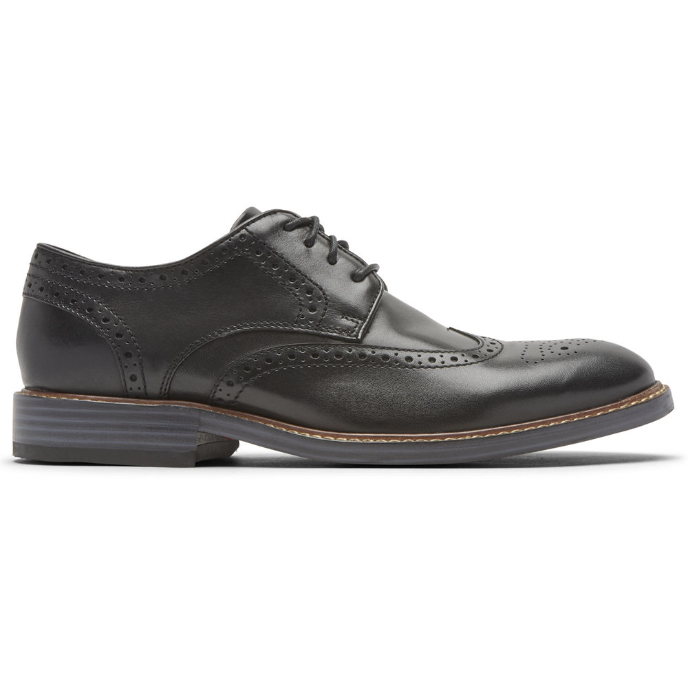 Rockport Mens Kenton Wingtip - Lace Up Black - ULO587629